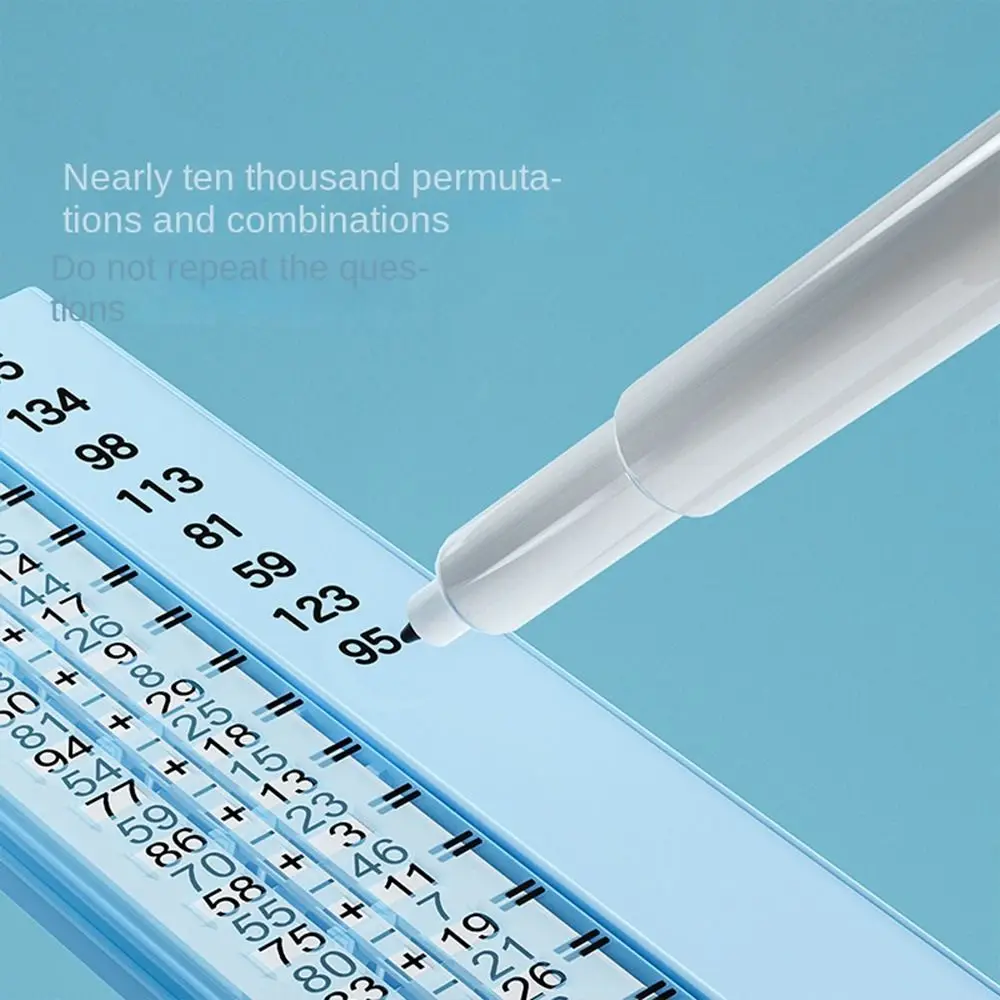 Erasable Math Practice Roller, multiplicação Divisão, reutilizáveis Math Scroll, durável, subtração, aritmética