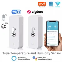 Tuya WiFi Smart Temperature Humidity Sensor Indoor Hygrometer Controller Monitoring Work With Smart Speaker Alexa Google Home