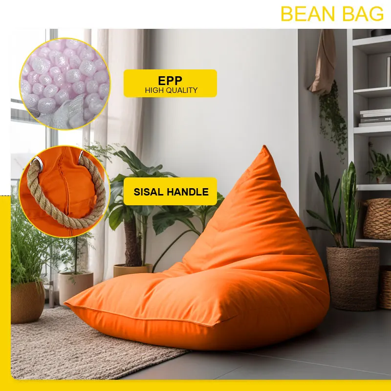 Fashionable Adult Bean Bag Sack Sofa Foam Filled living room chair cum bed Bean Bag Sofa