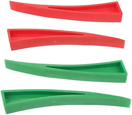 

Набор из 4 изогнутых клиновидных инструментов PDR для ремонта окон – Комплект для удаления вмятин на дверях автомобиля и для домашнего использования – Пластиковый скребок-долото