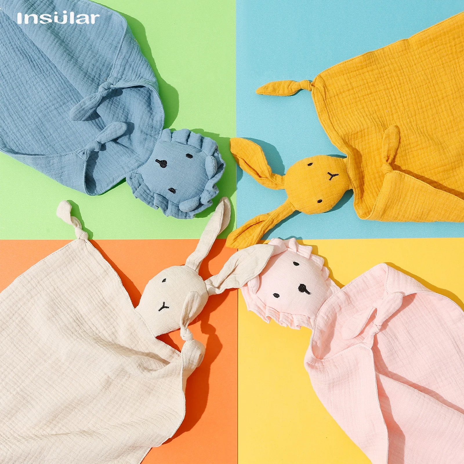 

Мягкое детское полотенце-комфортер для новорожденных, успокаивающее полотенце-игрушка в виде милого зайчика, плюшевая игрушка-обнимашка для сна, детское полотенце