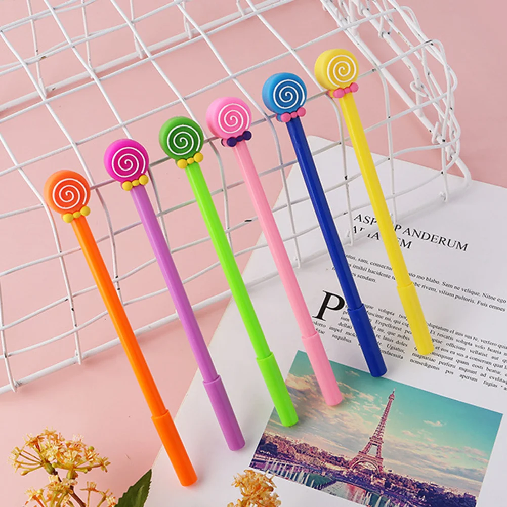 

10 шт., гелевые ручки-леденцы, мультяшные ручки для письма, ручка для студентов, каваи, милые канцелярские принадлежности, приз, подарки, практичные