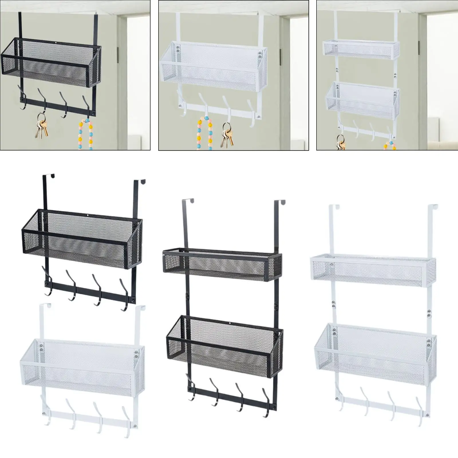

Back of Door Storage Organizer Resuable for Bathroom Small Apartments Closet