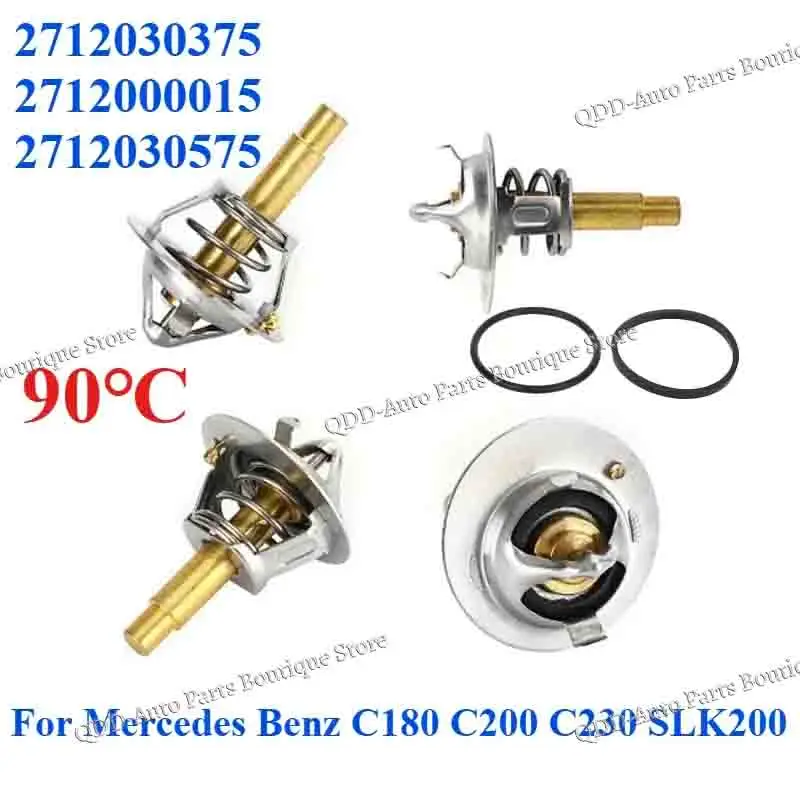 

90℃ 2712030375 2712000015 2712030575 For Mercedes Benz C180 C200 C230 SLK200 Engine Coolant Thermostat A2712030375 A2712000015