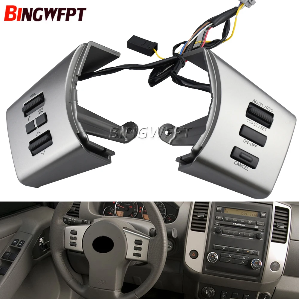 

High Quality For Nissan Navara D40 Frontier Pathfinder 2005‑2015 Steering Wheel Button Switch Bluetooth Cruise Control Volume