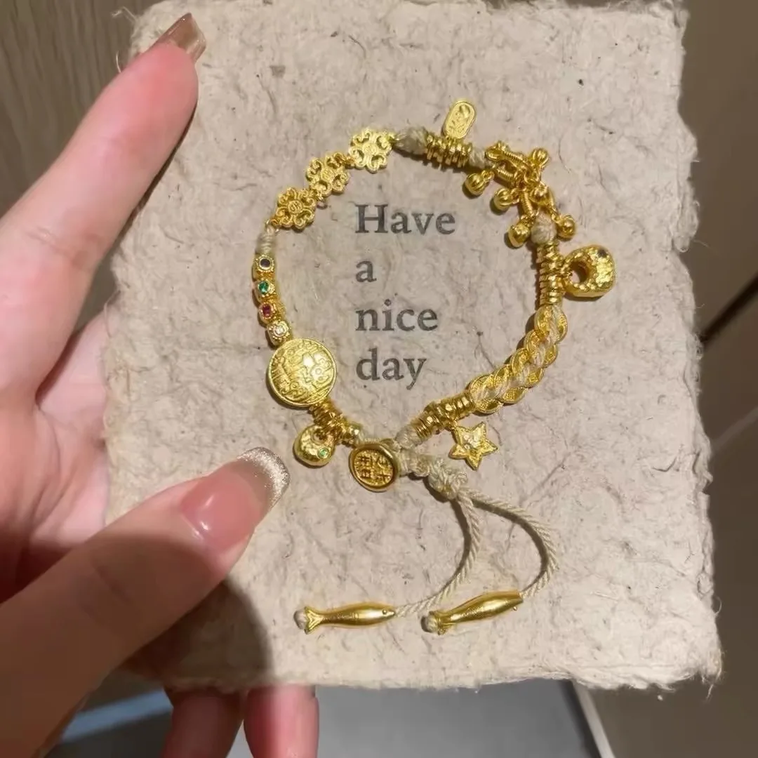 

New Chinese style retro pile wrapped bracelet, niche ethnic style, stylish and versatile design, personalized bracelet