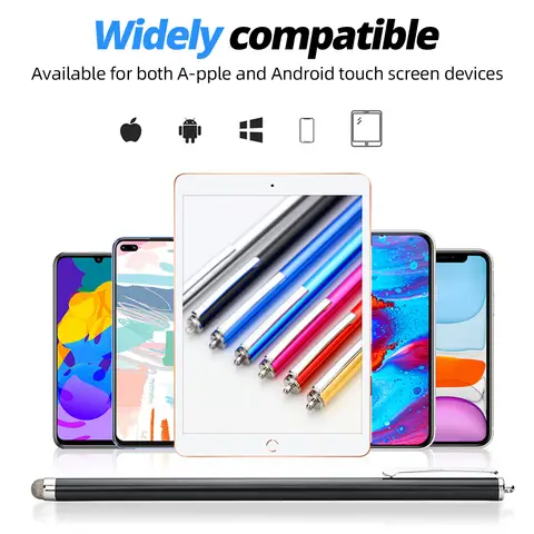 Lång Stylus Penna För Mobiltelefon Surfplatta Kapacitiv Pekpenna För iPhone Samsung Universal Android Telefon Ritskärmpenna 6 best sales Samsung Penna - №6