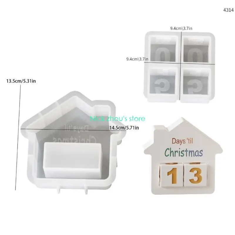 E15E Набор прочных силиконовых форм для подсвечников с обратным отсчетом для поделок разных размеров