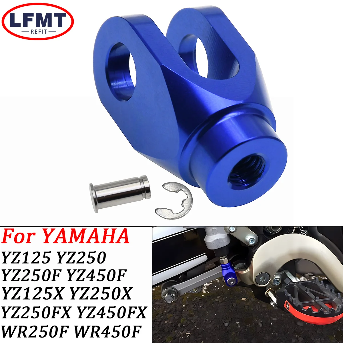 

Rear Brake Clevis For YAMAHA YZ125 YZ250 YZ250F YZ450F 2003-2021 YZ125X YZ250X YZ450FX YZ250FX WR250F WR450F Motorcycle