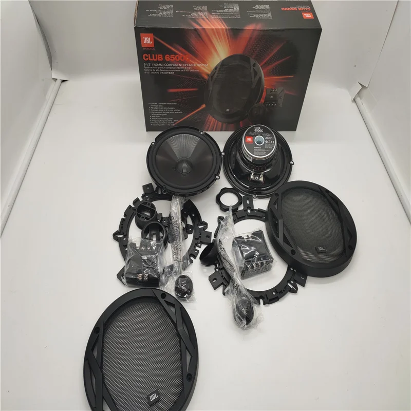 Free Shipping 1Set JBL-CLUB 6500C & JBL-GTO 609c 2-Way 6.5 Inch 180W Car Audio Door Bass Component Tweeters Speakers Kit Harman