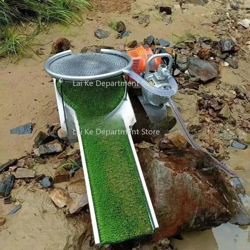 Portable mini small vibrating gold washing machine sluice box