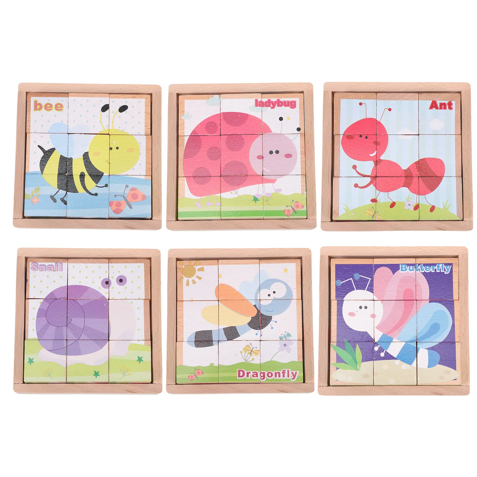 

Kids Puzzles Kindergarten Early Learning Brain Teaser for Children's Toys Intelligence Education Jigsaw