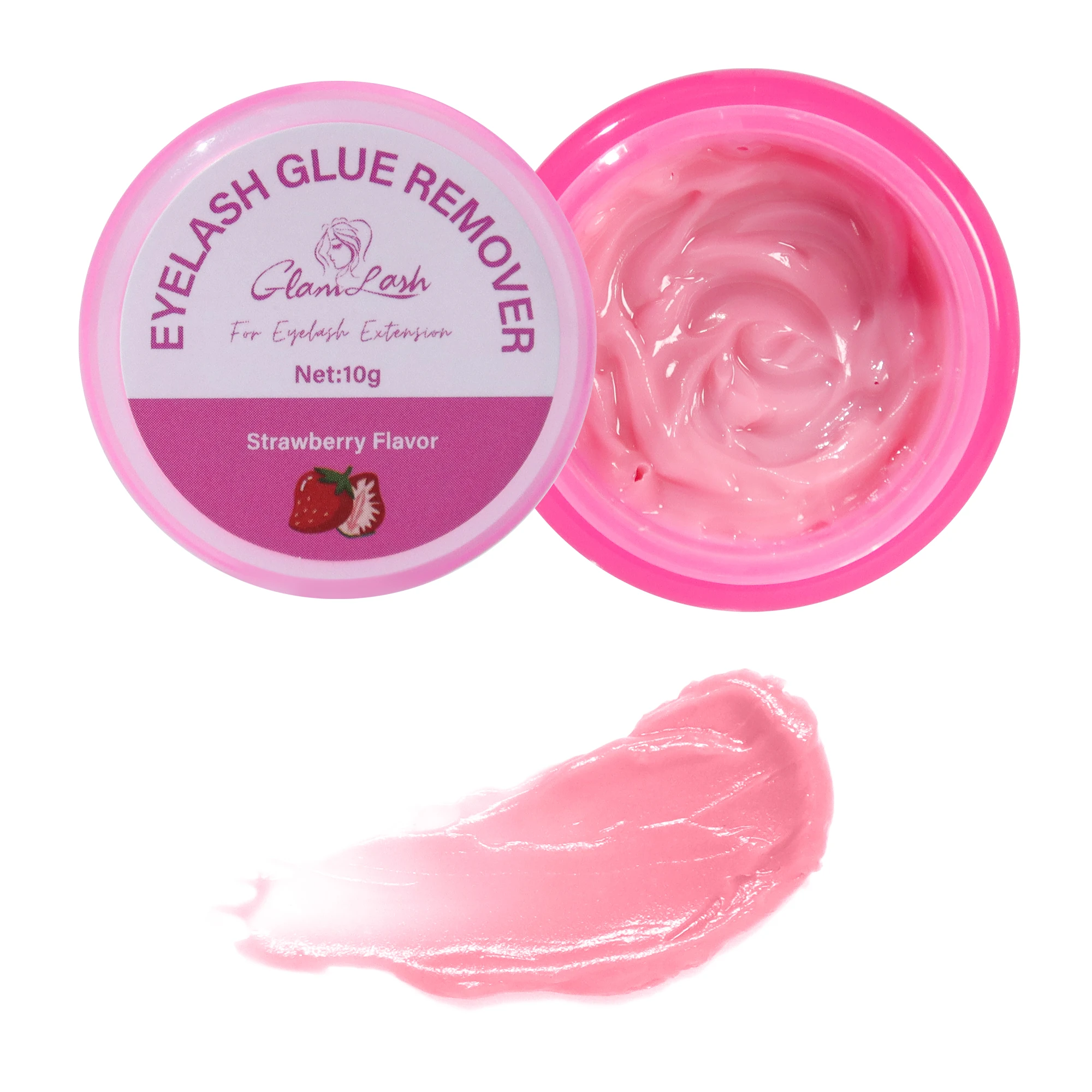 GLAMLASH 10g Fruit Flavour Eyelash Glue Remover Eyelashes Extension Glue Remover Fragrancy Smell Cream Makeup Tools