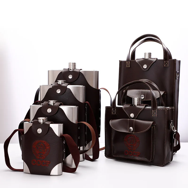 

New stainless steel wine pot for gift giving, portable for outdoor leisure travel, 5 liang, 1 jin, 10 jin wine pot