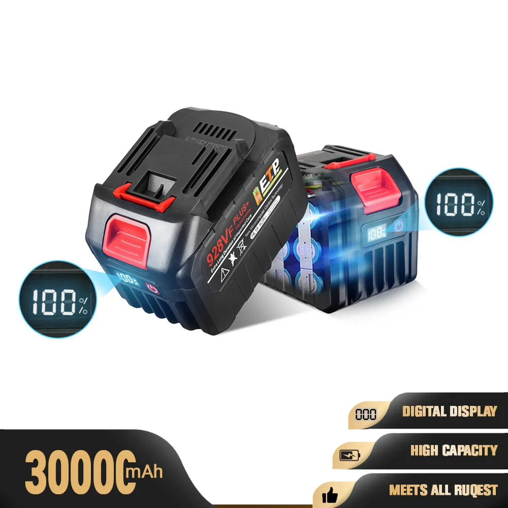 Bateria Li-lon Recarregável com Display de Energia Led para Makita Ferramenta Elétrica 21v Atualizado 928vf 388vf Plus 18v