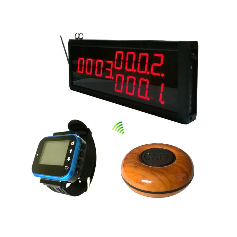 The latest restaurant electronic number display wireless wrist watch pager with call button system