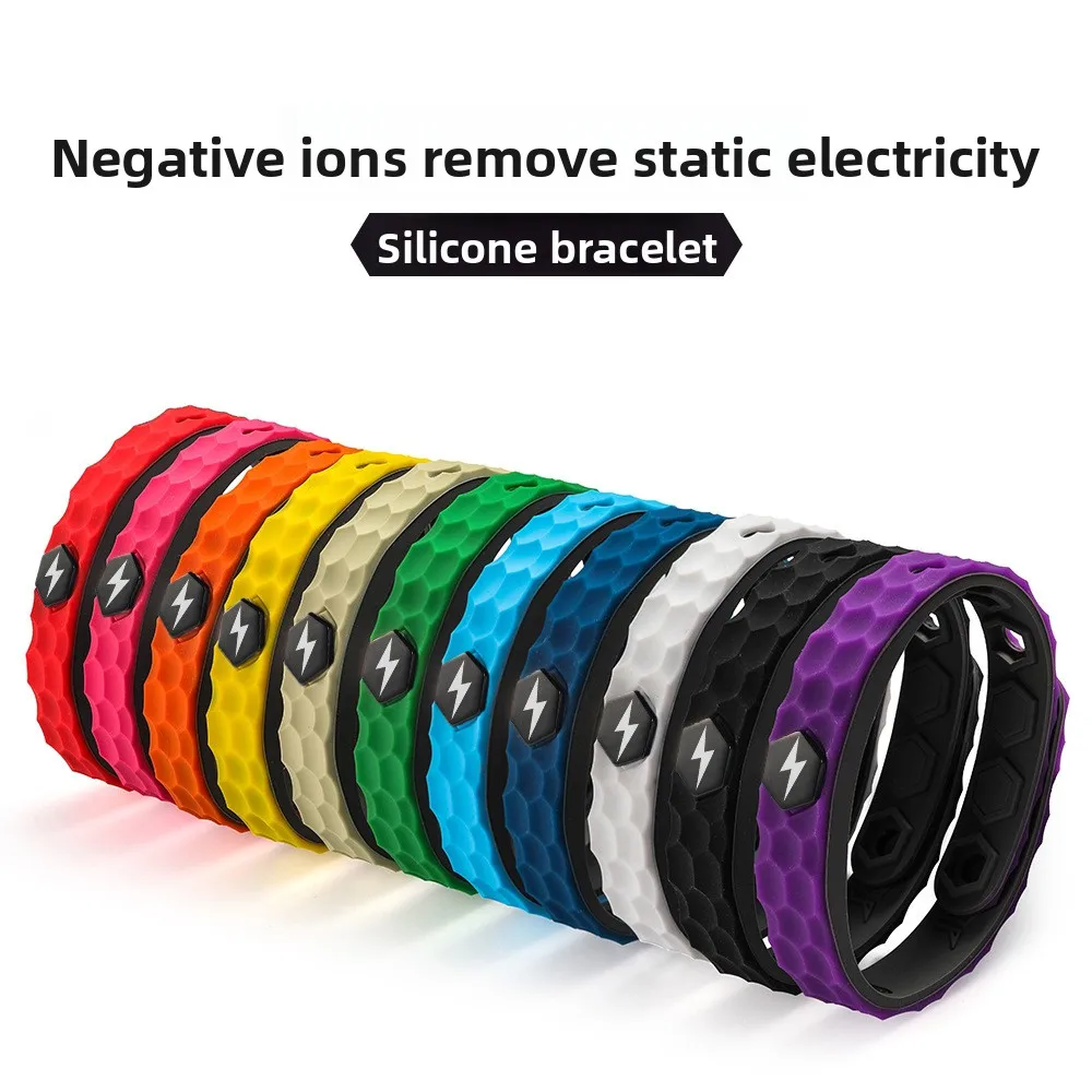 Unisex Sports Negative Ion Energy Balance Wristband Anti-Static Bracelet Free Engraving Couple's Safety Jewelry Product