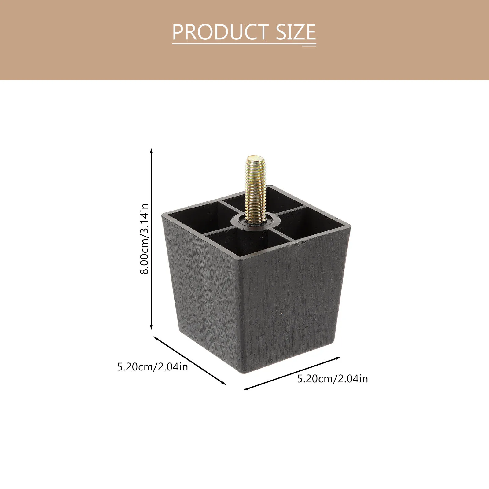 Set di 4 gambe per divano, set di 4 piedini per mobili in plastica resistente, di ricambio per divano, sedia, armadio, tavolo, letto