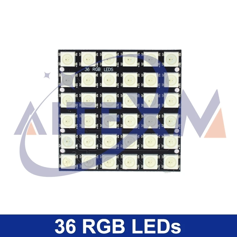 WS2812 وحدة 5050 RGB 4x4 8x8 16x16 4/16/25/36/40/64/81/100/256 LED مصفوفة مدمجة كاملة الألوان القيادة اللون مصباح YANXD
