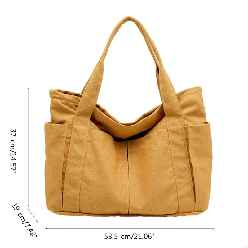 D0UD -Einkaufstasche für Frauen mit großer Kapazität Einkaufsbeutel Handtasche Solid Color Umhängetasche