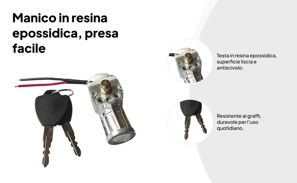 Battery Cylinder Lock Battery Casing Lock on/Off Key Switch Lightweight