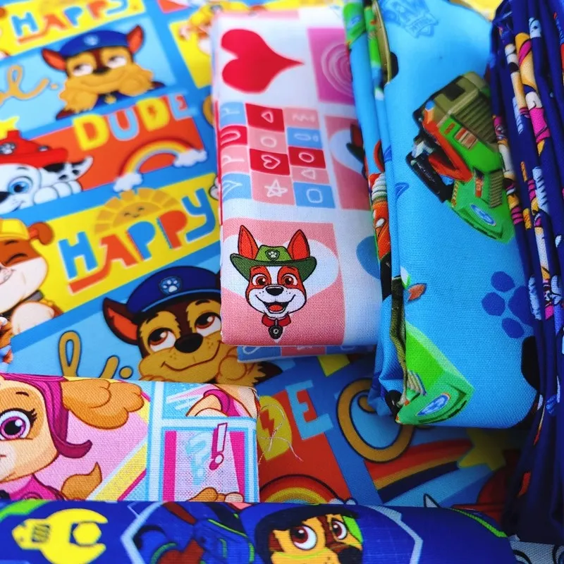 50X110cm Paw Patrol 100% Cotton Fabric For Sewing Patchwork Clothes DIY Quilting Needlework Material