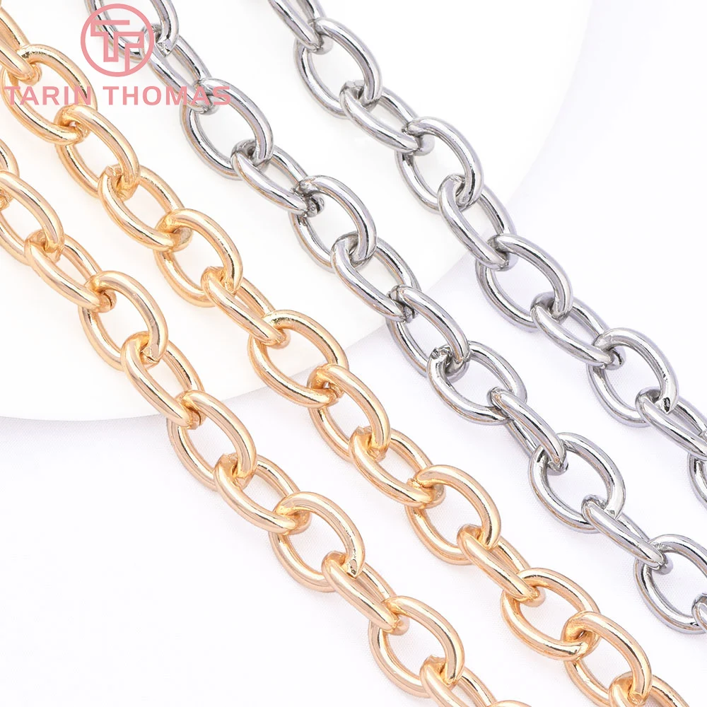 

(8733) 1Meter 10.5x14.5MM 24K Gold Color Brass O Shaped Necklace Bracelet Chains High Quality Diy Jewelry Accessories Wholesales