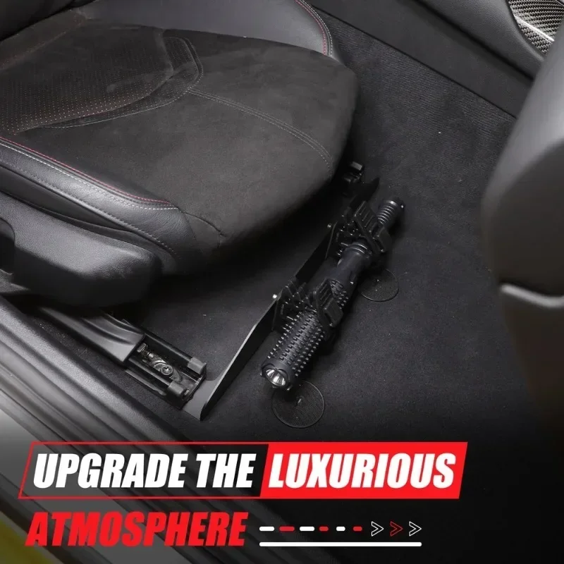 

For Toyota GR Supra A90 MK5 2019-2025 Aluminum Alloy Black Car Under Seat Flashlight Holder Bracket Interior Car Accessories