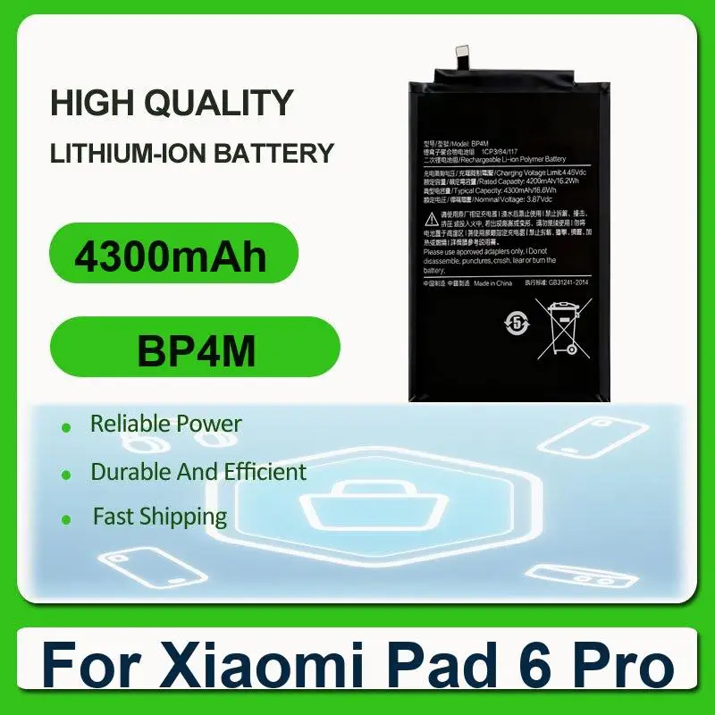 Battery For Xiaomi Pad 4 Plus Tablet 5 miPad 3 7.9 inch MEC91 2 Pro Mi BN81 Book S 12.4 MIT2205-AA 6 1