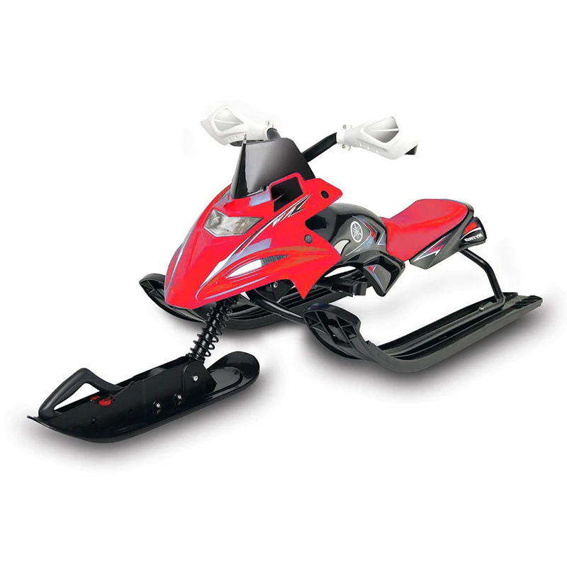2026 New Type Snow Racer Scooter Sled Steering Wheel Brakes Kids Winter Ski Slider Board