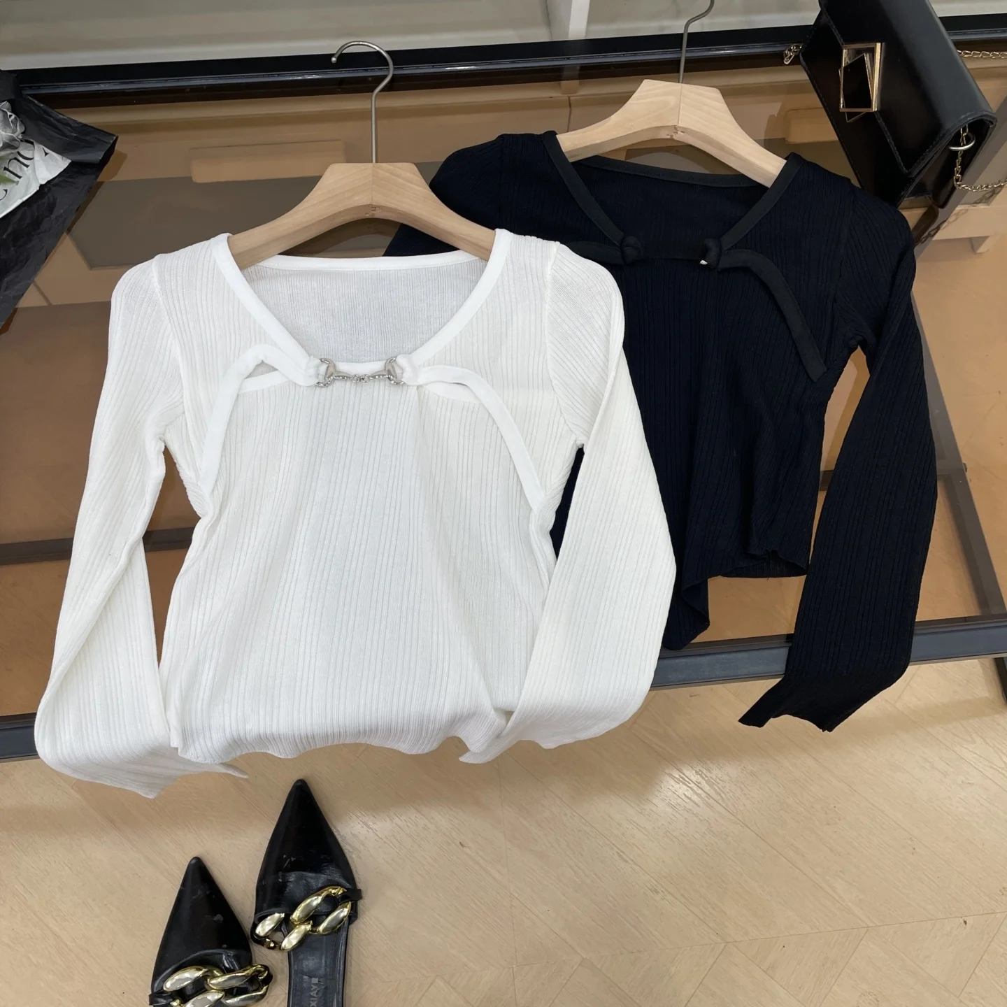 Slim Fit Striped Design Knitwear Women's  Personality All Match Anti Aging Top B8  Color Commute Style Long Sleeve ...