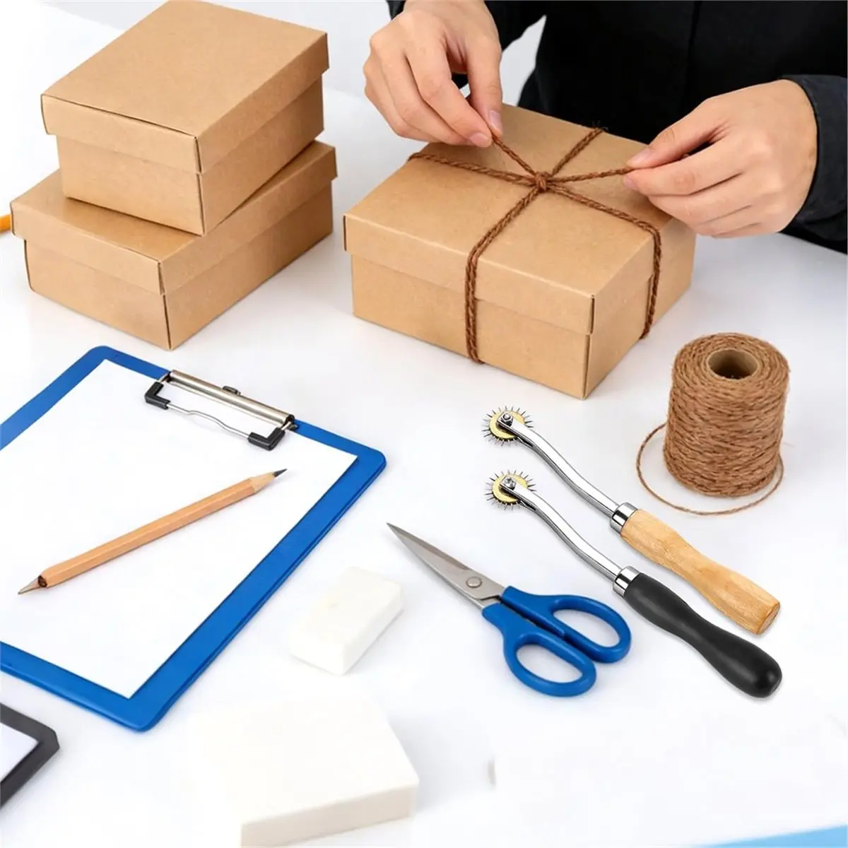 ABUA 2pcs Box Resizer Tool Kit, Premium Scoring Tool for Bookbinding, Cardboard and Paper Crafts