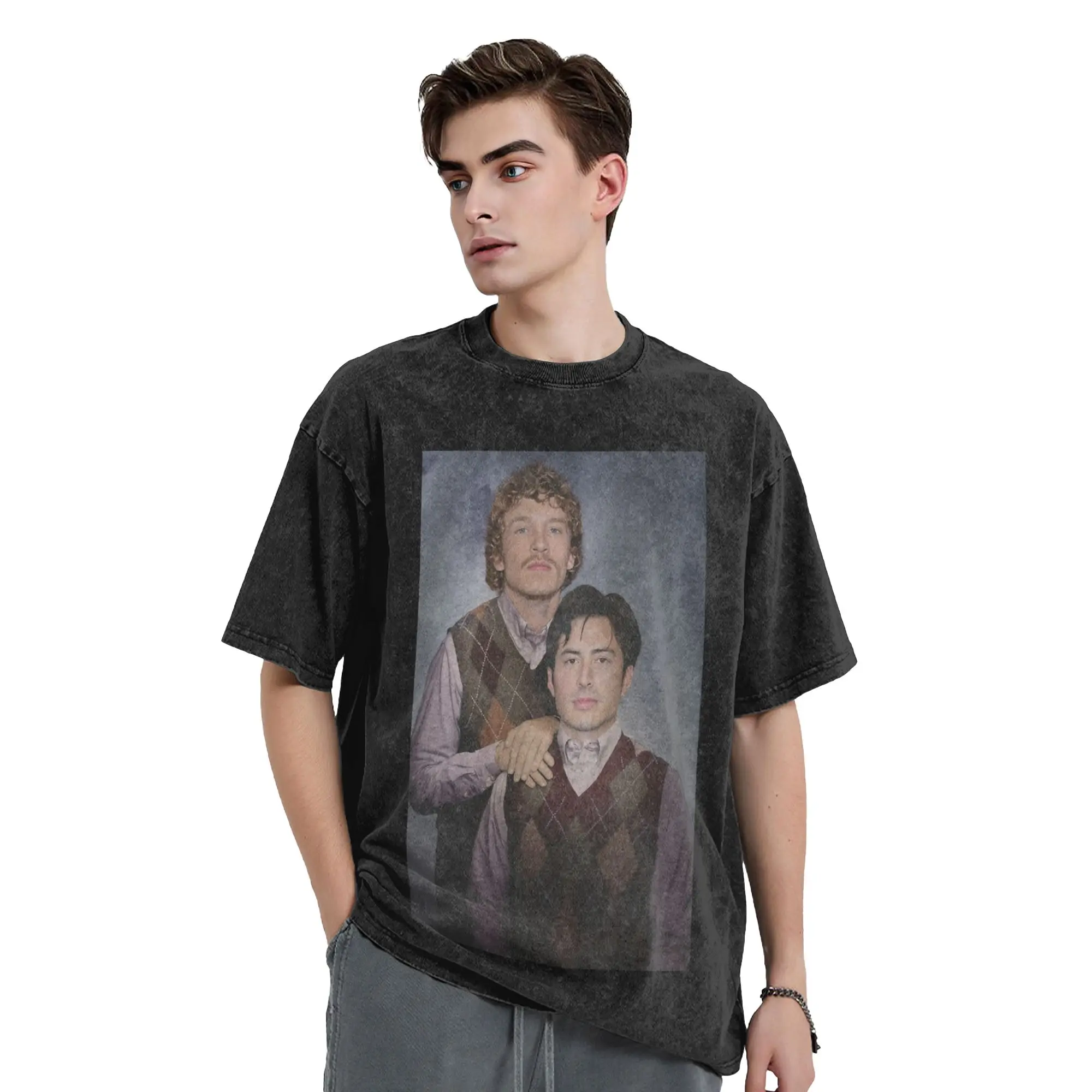 Heated Rivalry Ilya And Shane Washed T Shirt Streetwear Hip Hop Fashion T-Shirts  Tees Men Women Short Sleeve Street Graphic