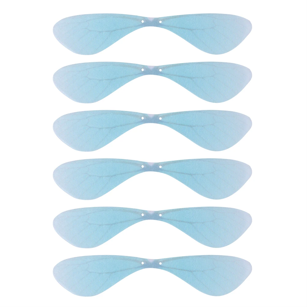 

50Pcs Fake Dragonfly Wing Decors Light Blue Beautiful Wing Shape Ideal for DIY Earrings Brooches Crafts Handmade Jewelry Making