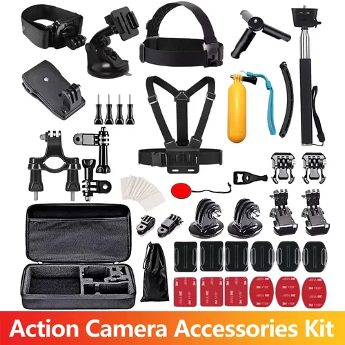 Kit de accesorios, adaptador de montaje, correa para el pecho, diadema para GoPro Hero 13 12 AKASO SJCAM insta360 DJI Osmo, accesorios para Cámara de Acción