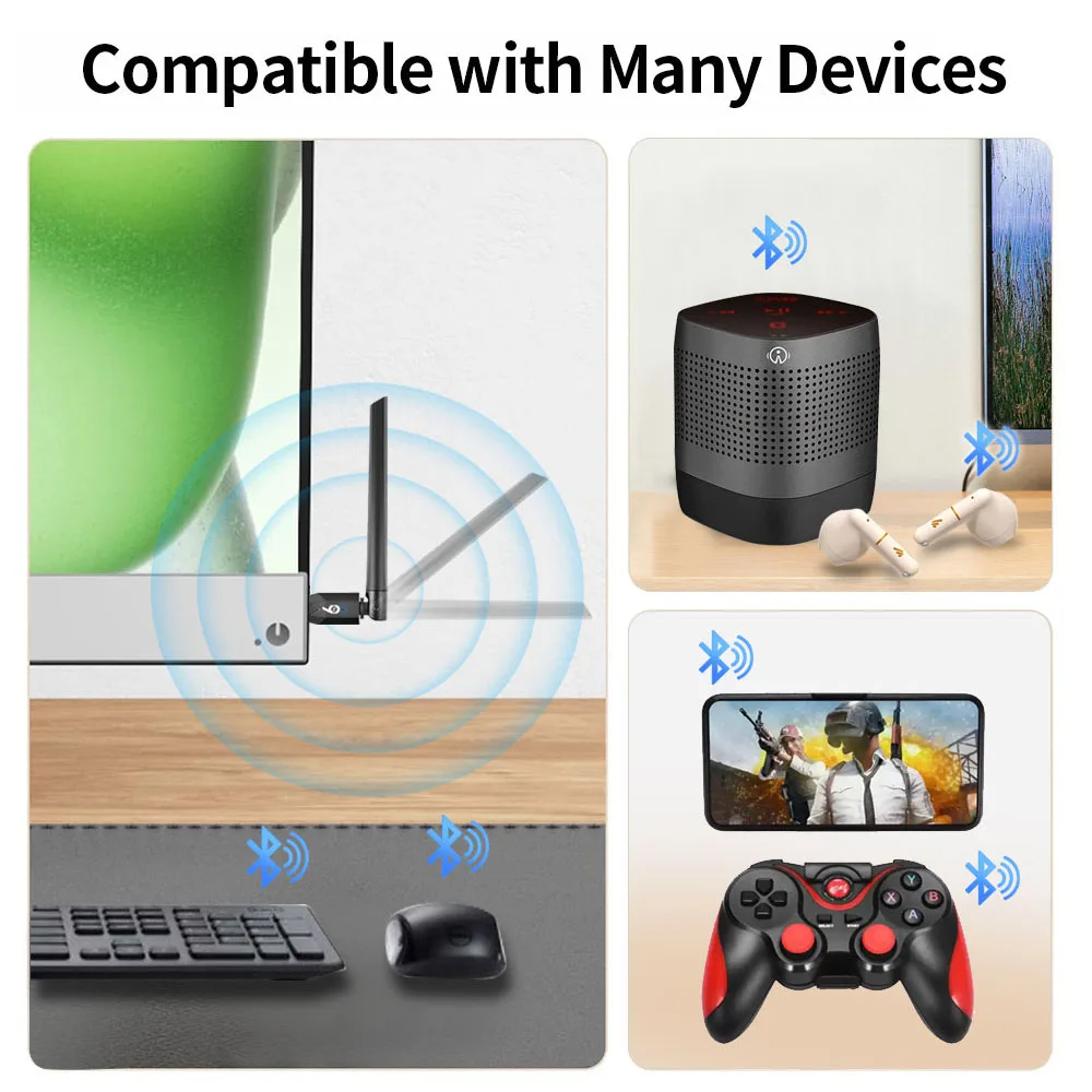 200 メートル Bluetooth アダプタ USB Bluetooth 6.0 ドングル PC スピーカーワイヤレスマウスキーボード音楽オーディオレシーバー USB トランスミッター