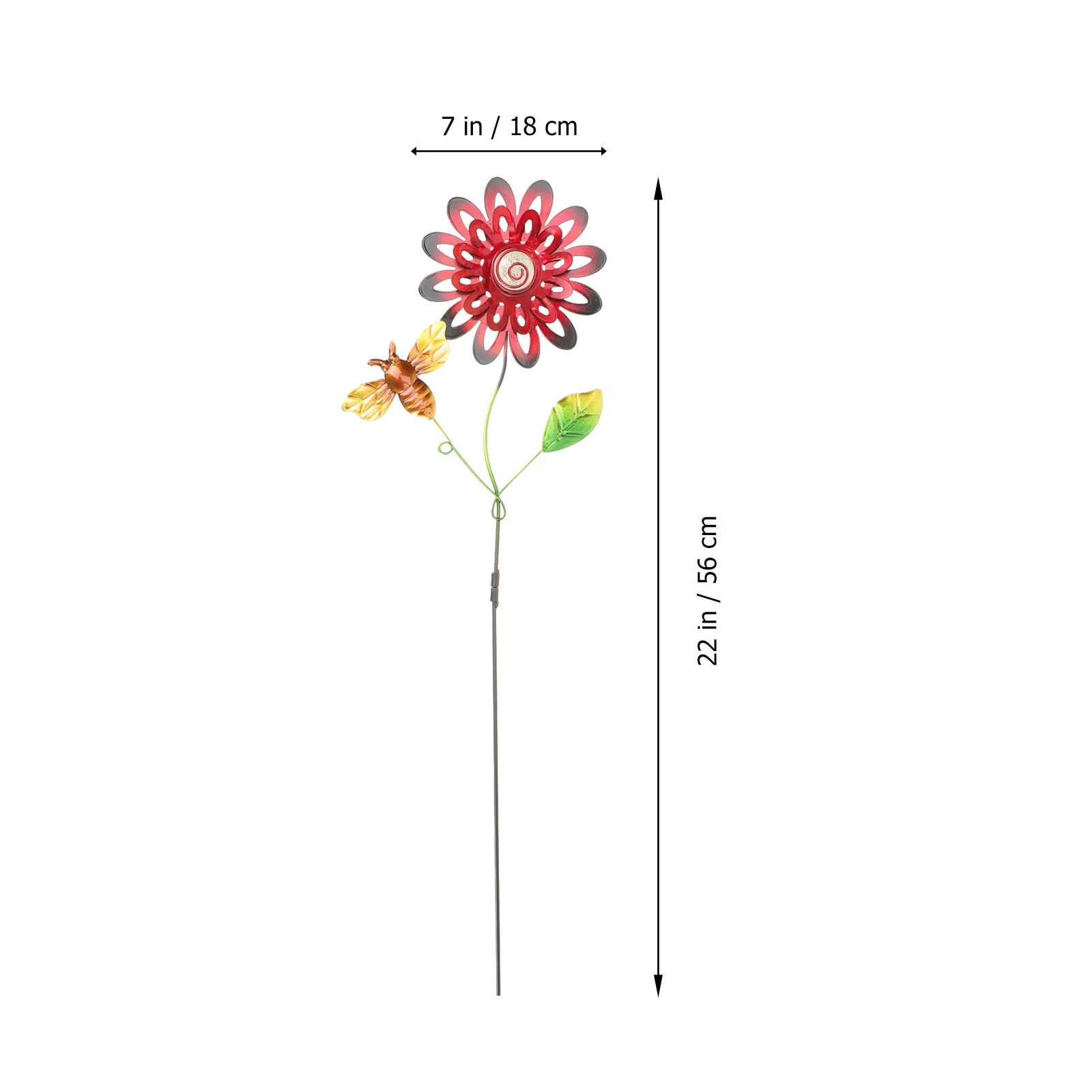 Glow in the Dark Flower Stakes Outdoor Garden Decor UV Resistant Weatherproof Metal Yard Art for Flower Beds