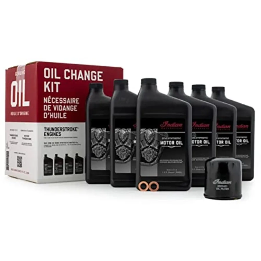 

Polaris Thunderstroke Oil Change Kit for 111 and 116 Engine Models Includes 6 Quarts of 20W-40 Semi-Synthetic Motor Oil 1 Oil F