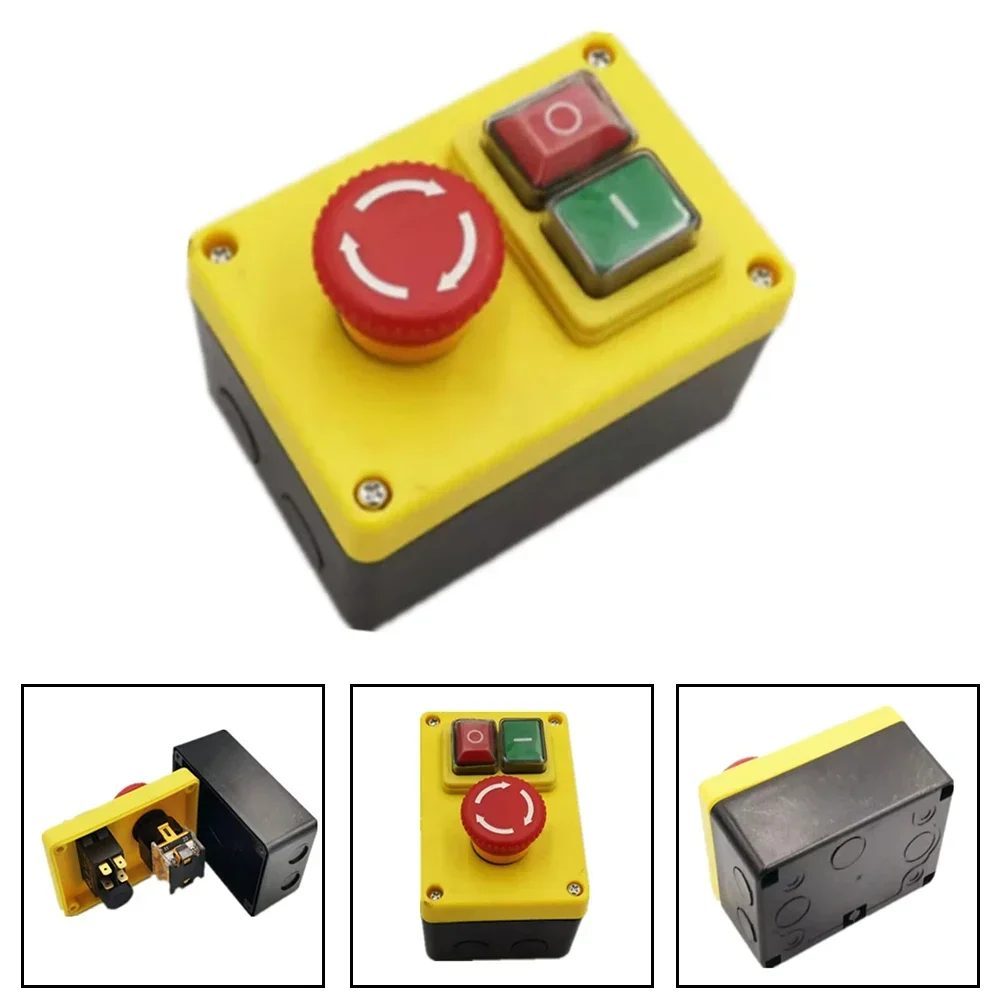 

Workshop Power Tools Switch Electromagnetic Pushbutton Switch For Workshop Plastic And Metal Material Power Loss Disconnect