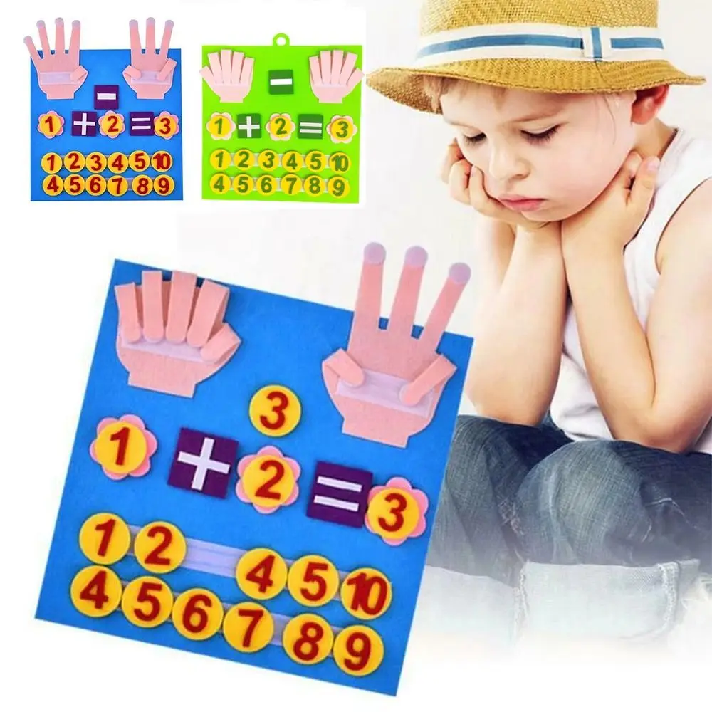 Creative Felt Numbers Math Toy DIY Simple Math Learning Board Montessori Children's Counting Learning for Intelligence