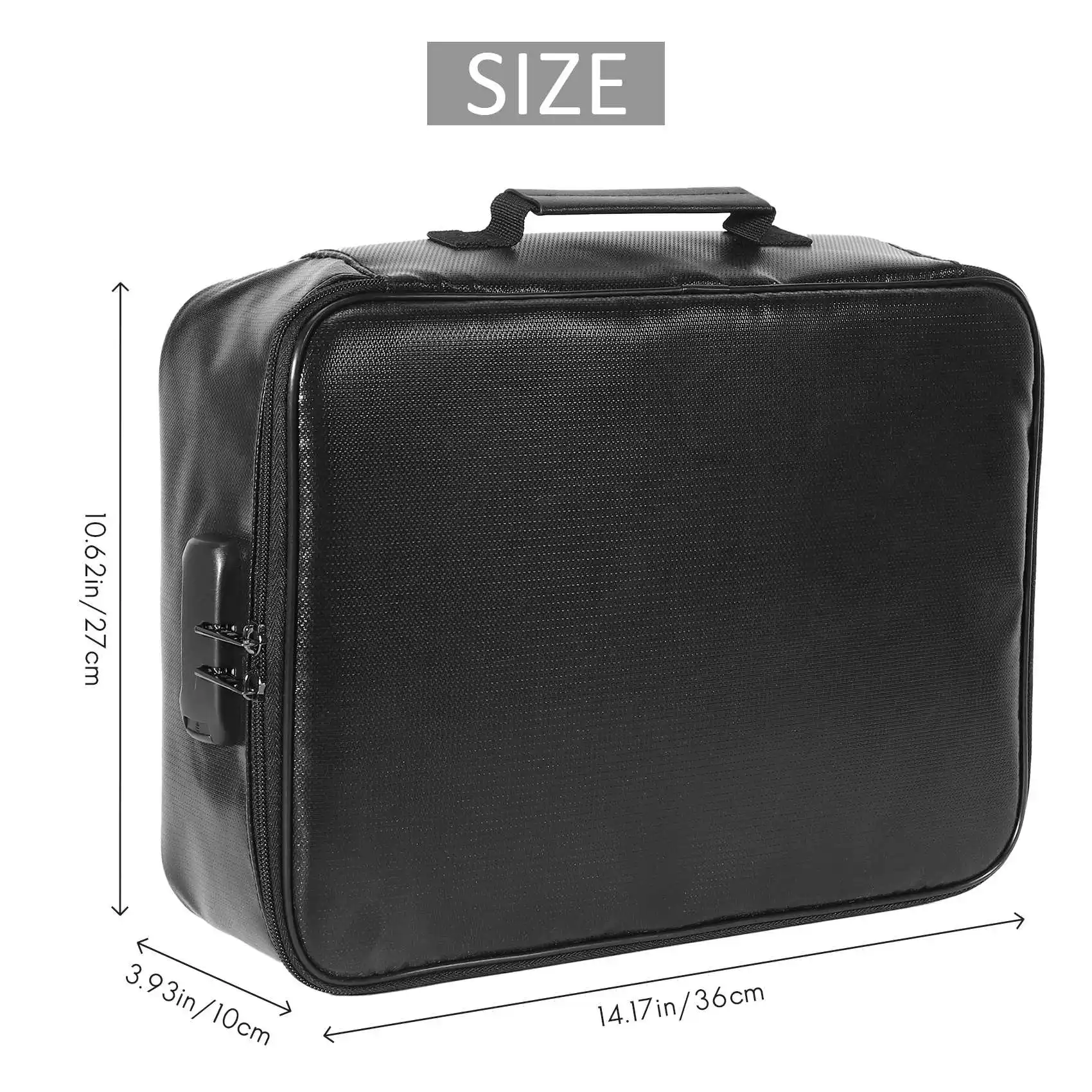 GO-Document Bag With Lock, ทนไฟ 3 ชั้นพร้อมซิป, สําหรับแล็ปท็อป