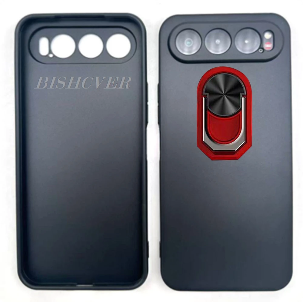 

For ZTE Nubia Air 2025 ZTENubiaAir NubiaAir 6.78" Back Ring Holder Bracket Phone Case TPU Soft Silicone Cover