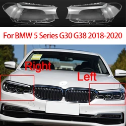 Car Front Headlight Glass Shell For BMW 5 Series G30 G38 2018 2019 2020 Plexiglass Headlamp Lens Cover Clear Headlamp Shell