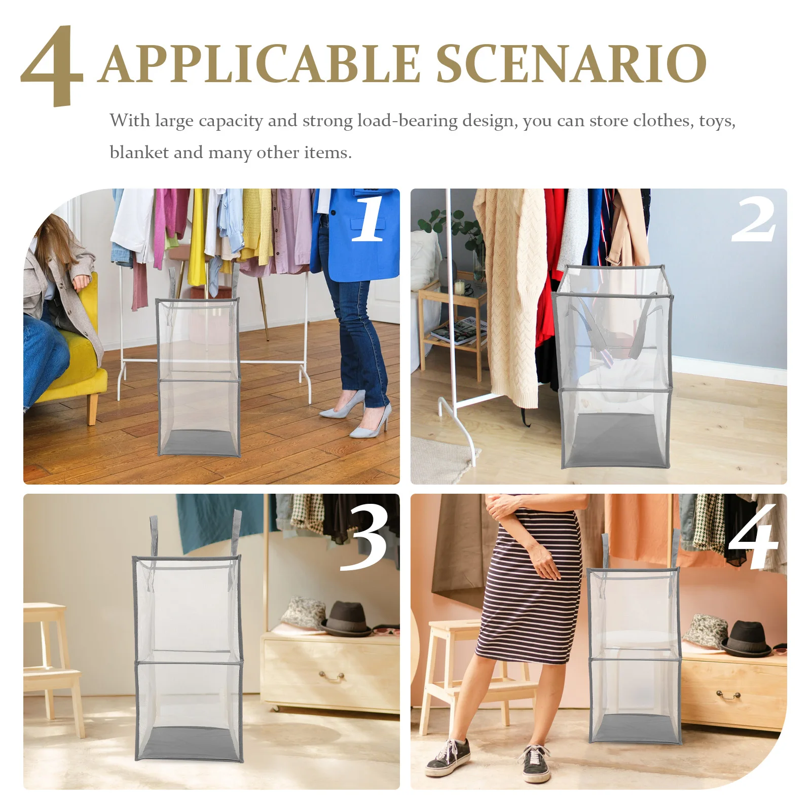 

FOLDABLE STORAGE BASKET LARGE CAPACITY PP POLYESTER MESH LAUNDRY HAMPER LINER REPLACEMENT BREATHABLE SMOOTH FOR BATHROOM