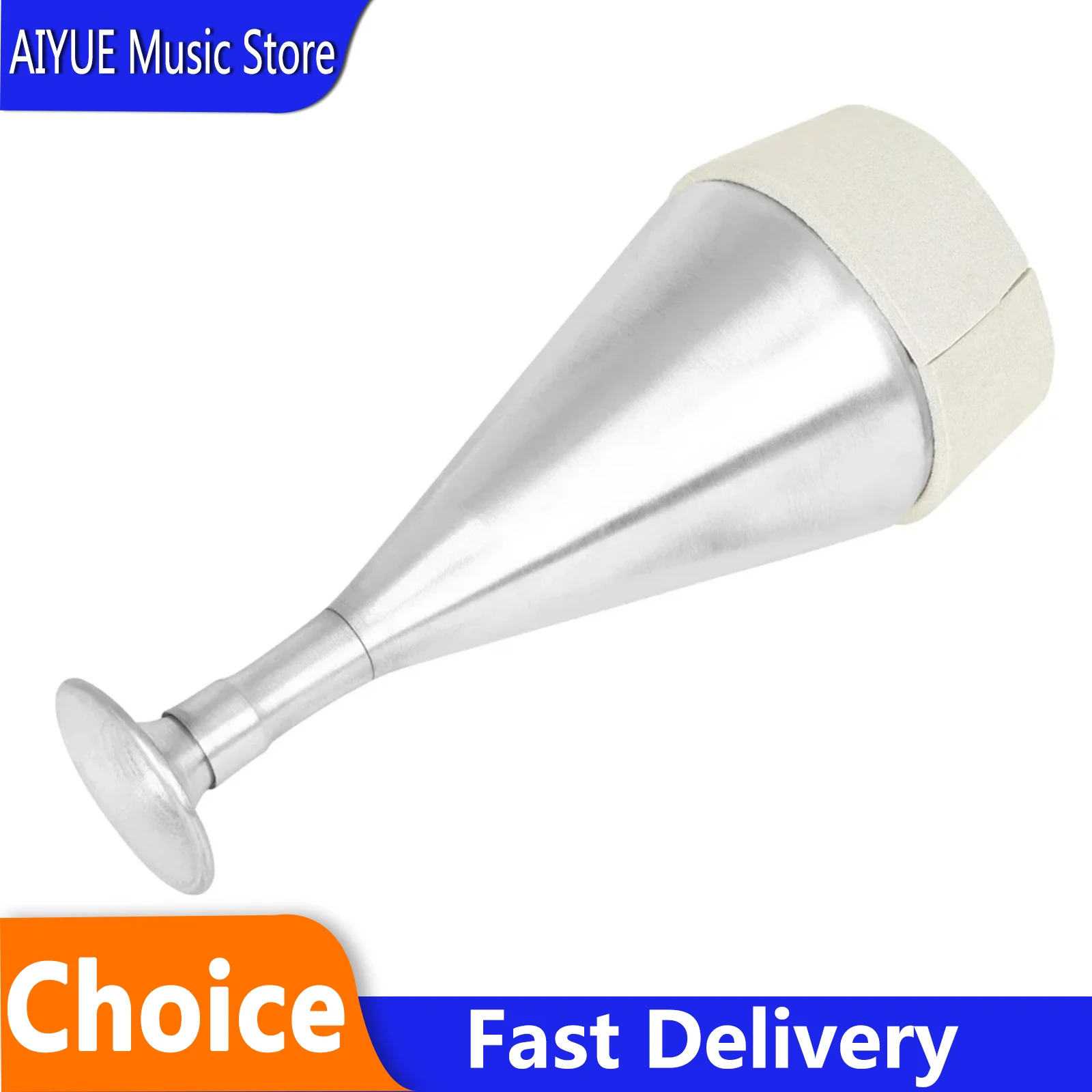 SLADE Horn Mute Silencer Aluminum Silver Horn Silencer Brass Instrument Accessories Professional Shock Absorber Horn Parts