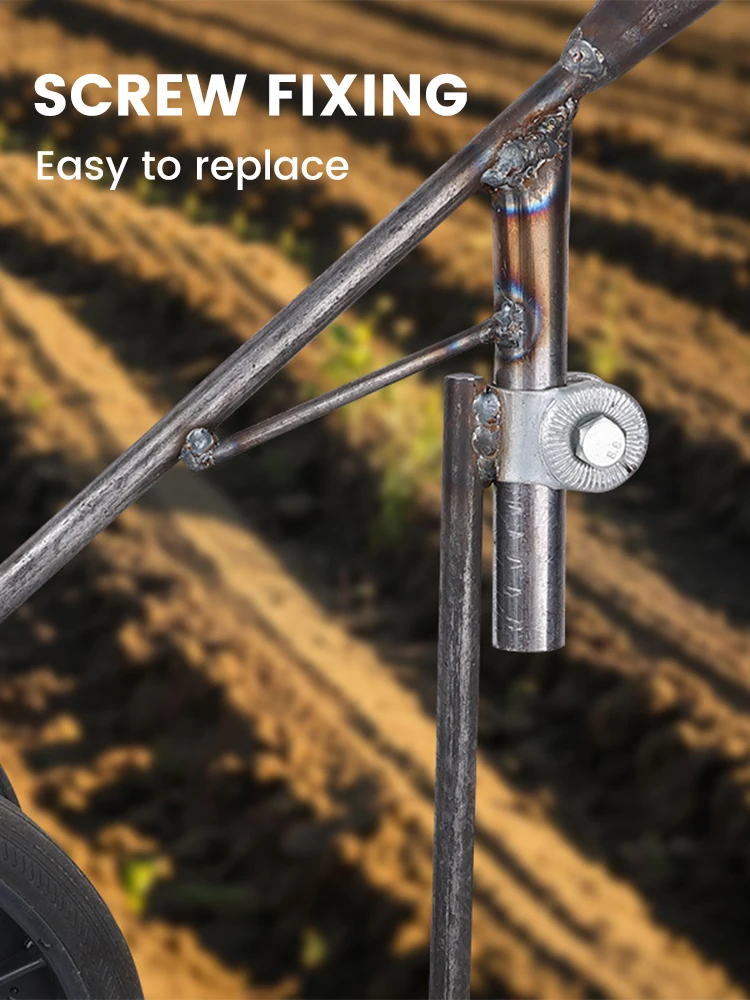 

3 in 1 Multifunctional 2Wheels Power-assisted Weeding Scarifying Hoe, Ditching and Scarifying Triangular Hoe, Agricultural Tools