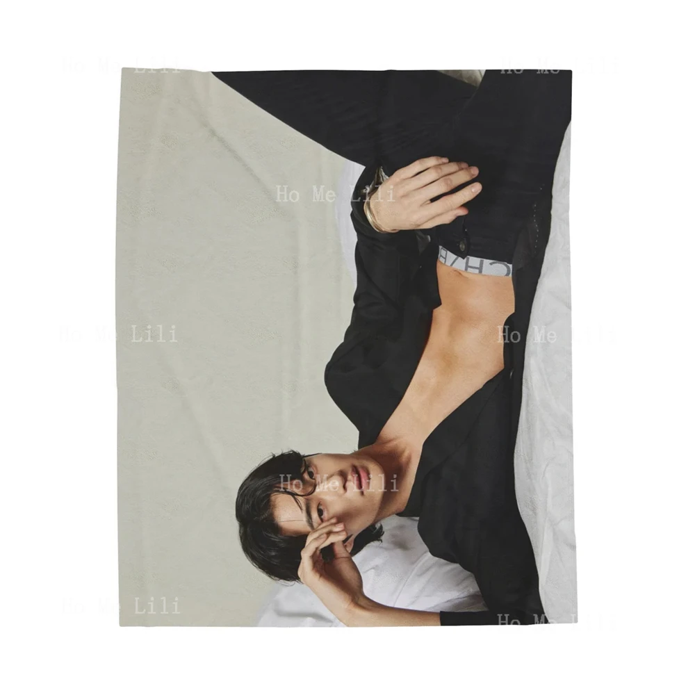 Byeon Woo-Seok Kdrama Flannel Blanket For Bed Couch Travelling Camping For Kids Adults All Season