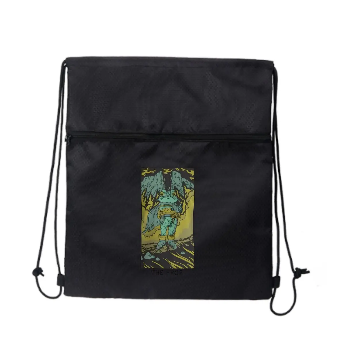 

Фэнтези-лягушка Фэнтези причудливая - существо искусство Мультисцена Все круглая уличная сумка на шнурке на молнии