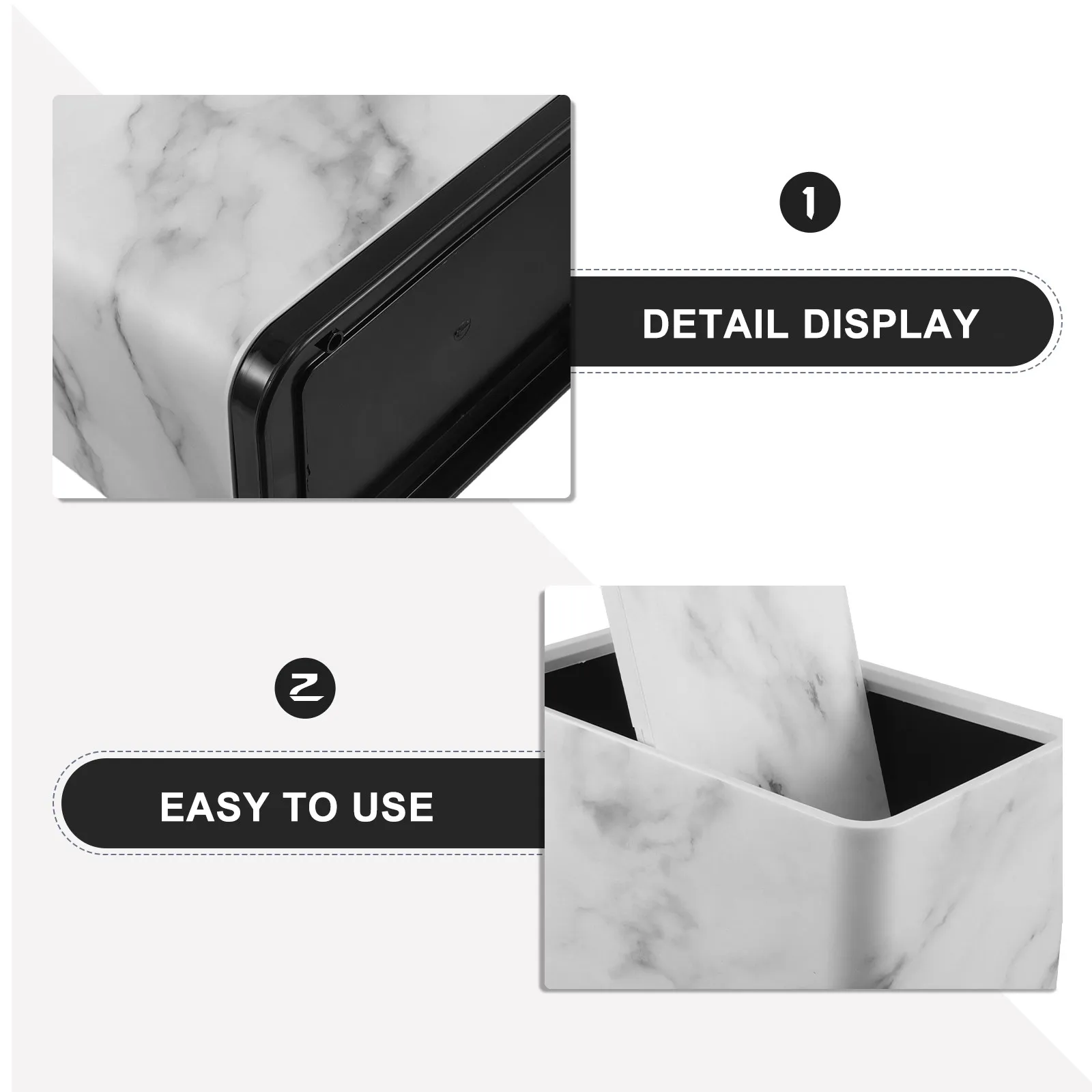 Narrow Rectangle Trash Can with Lid Slim Plastic Odor Free Covered Waste Bin for Kitchen Bathroom Bedroom Space Saving Indoor
