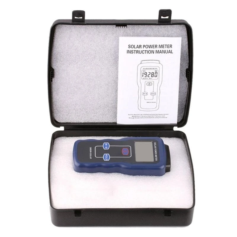 

SM206 Digital Solar Power Meter Sun Light Radiation Measuring Testing Instrument JOMD